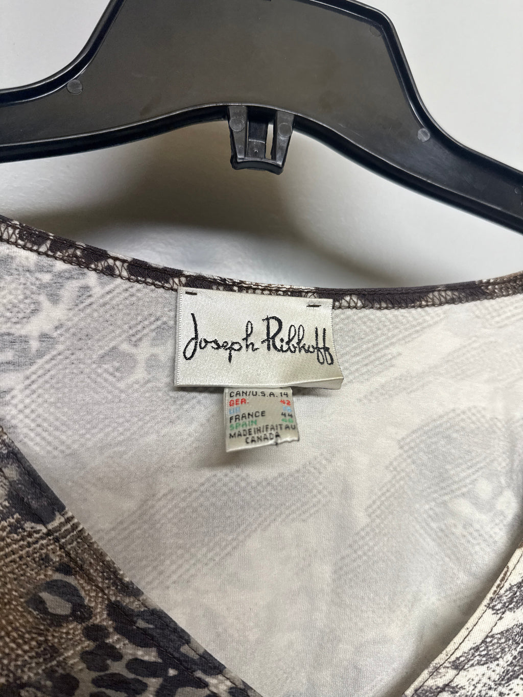 Vintage Joseph Ribkoff Animal Print Shirt