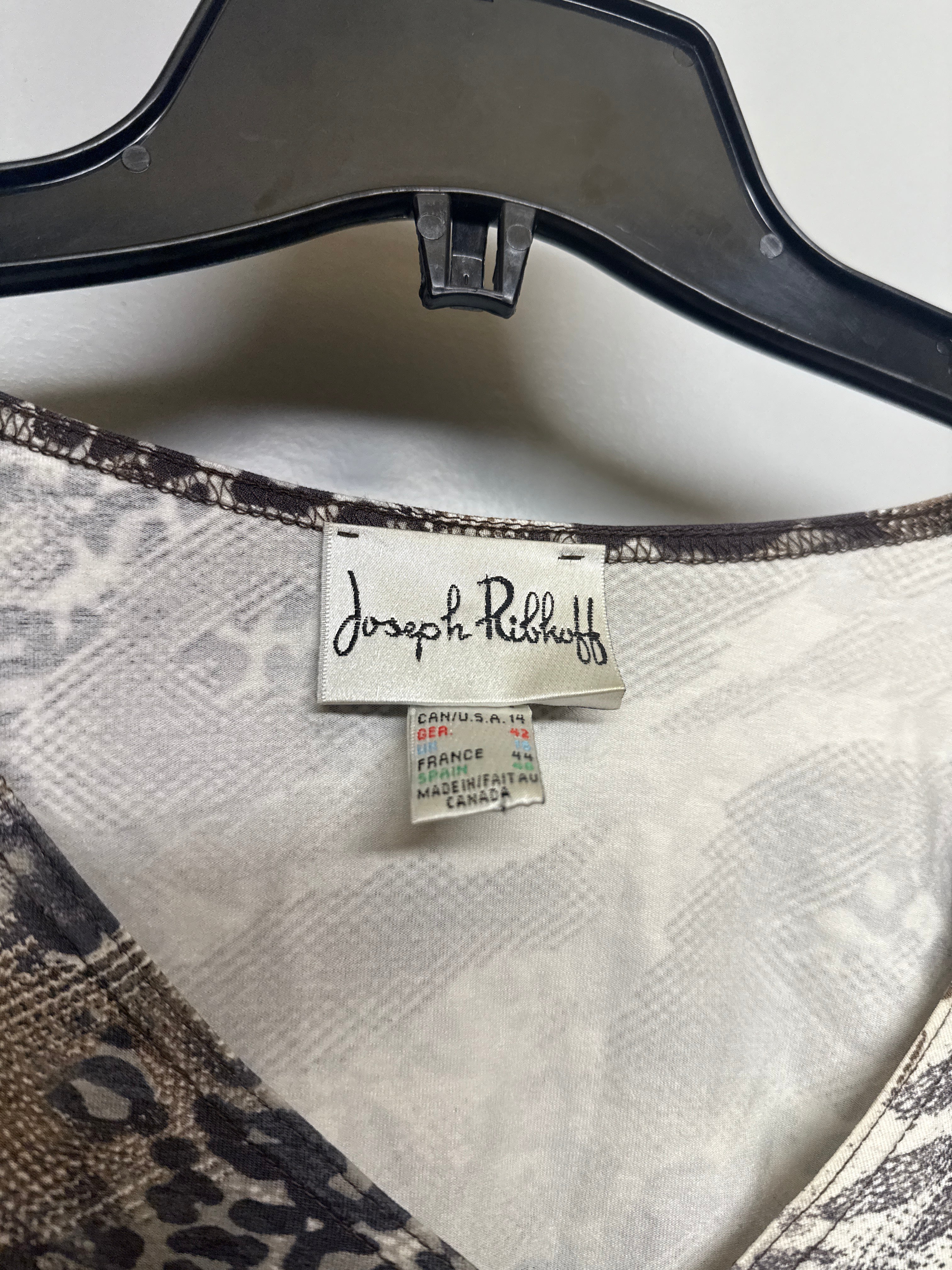 Vintage Joseph Ribkoff Animal Print Shirt