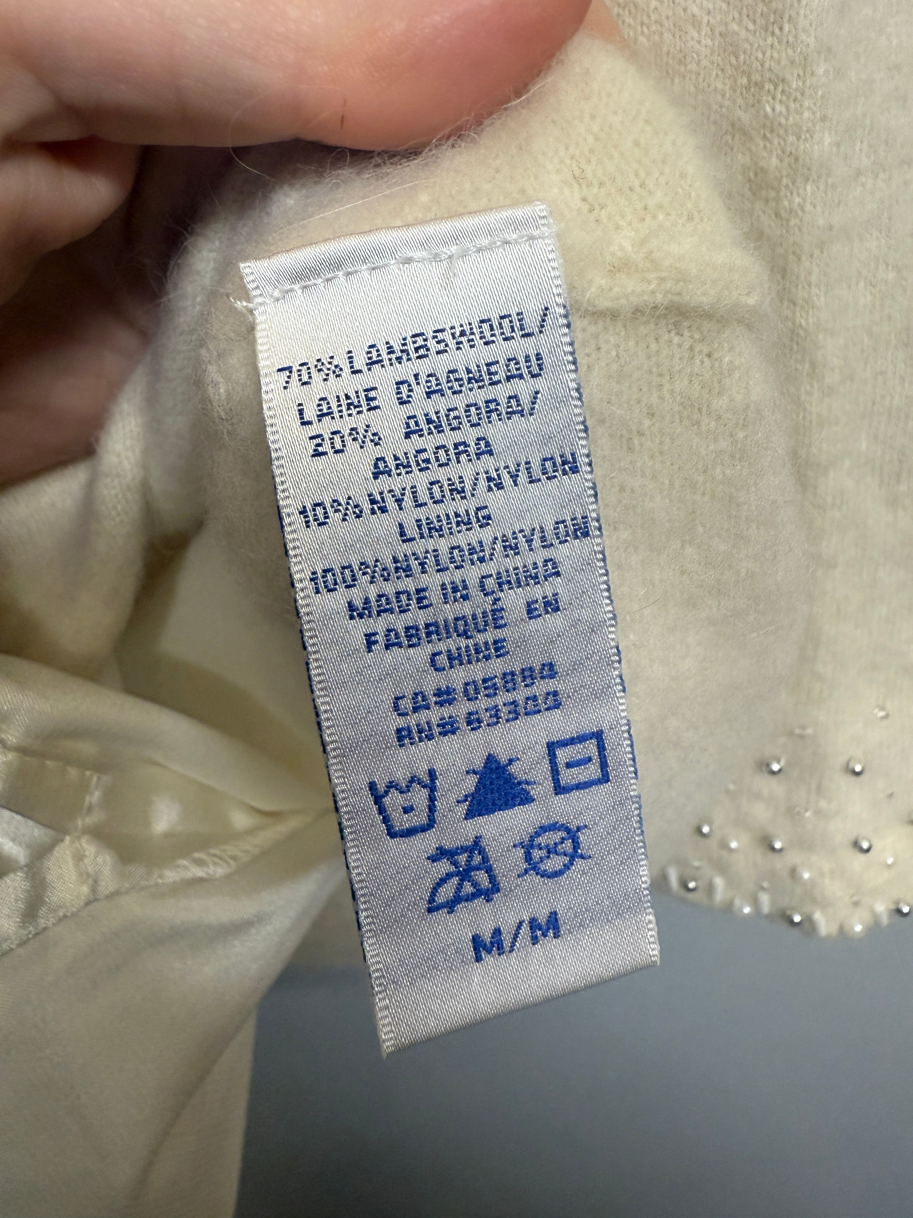Vintage Tabi Hand Embellished Lambswool/Angora sweater