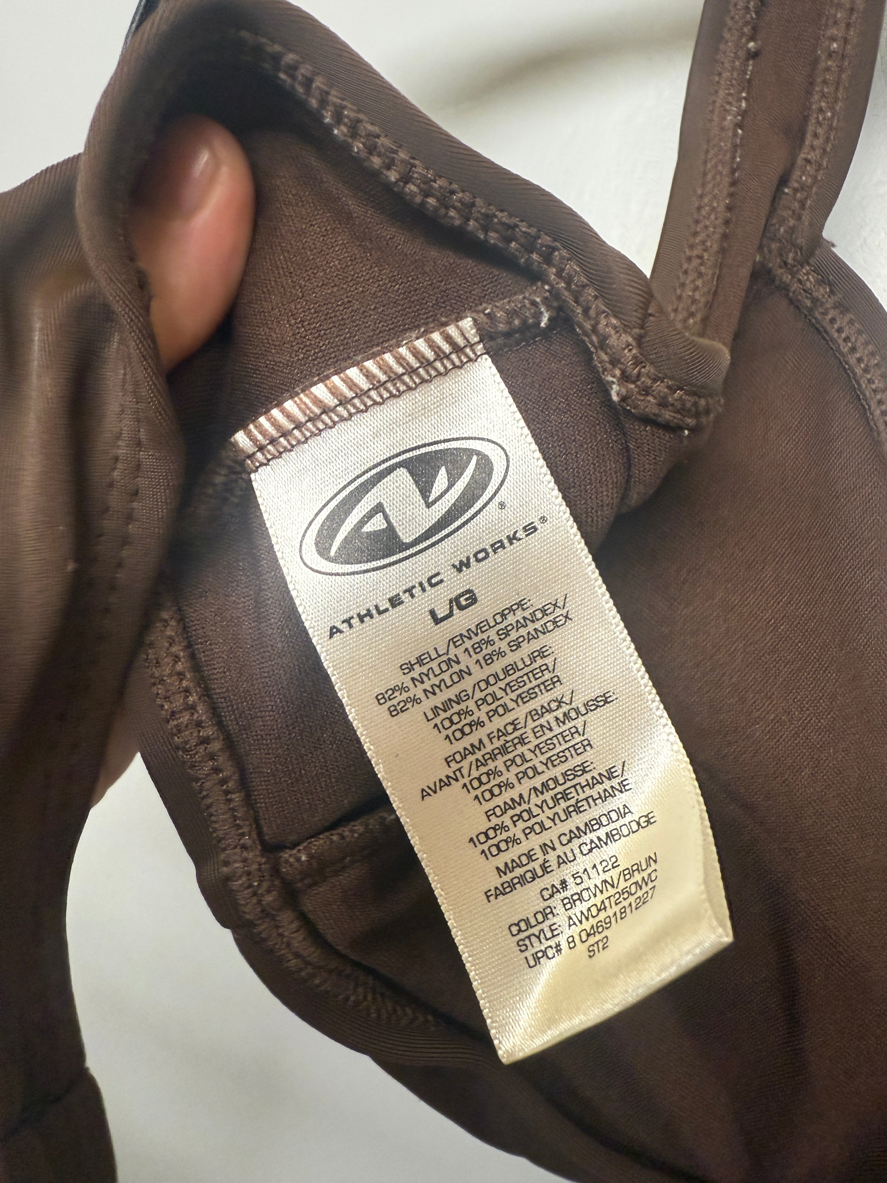 Brown George Halter Top Tie Bikini Swim Top