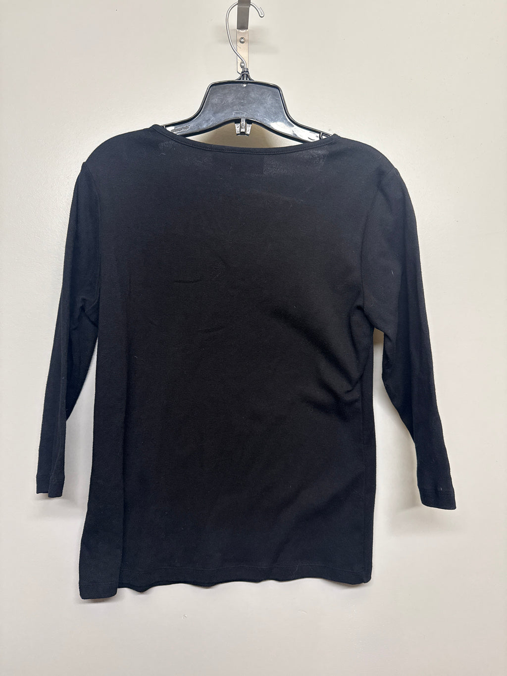 Karen Scott White Rose Embroidered Shirt