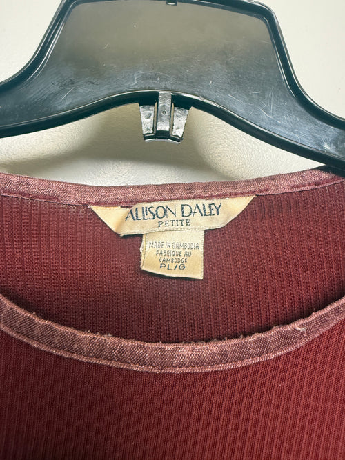 Alison Daley Maroon Shirt