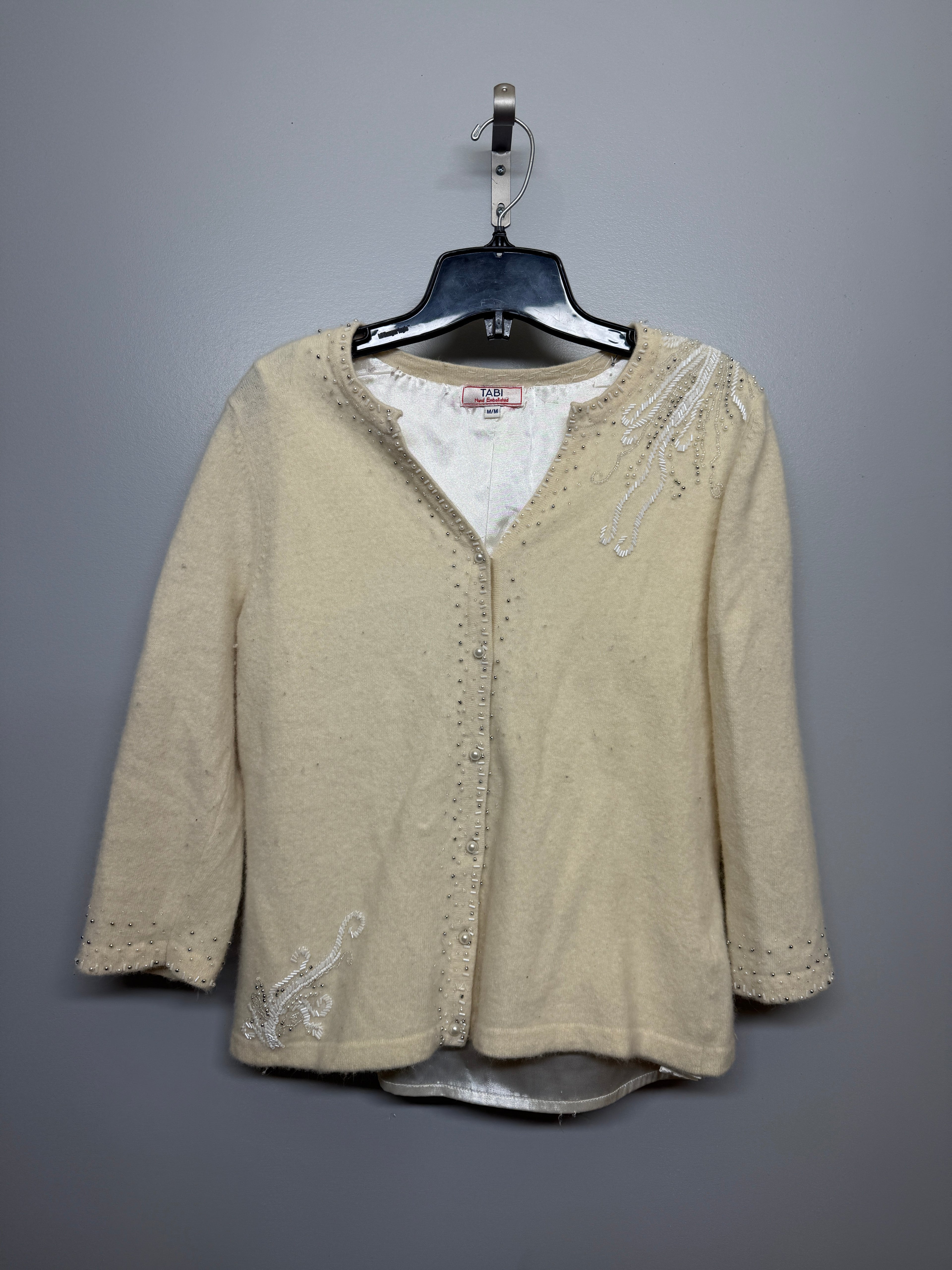 Vintage Tabi Hand Embellished Lambswool/Angora sweater