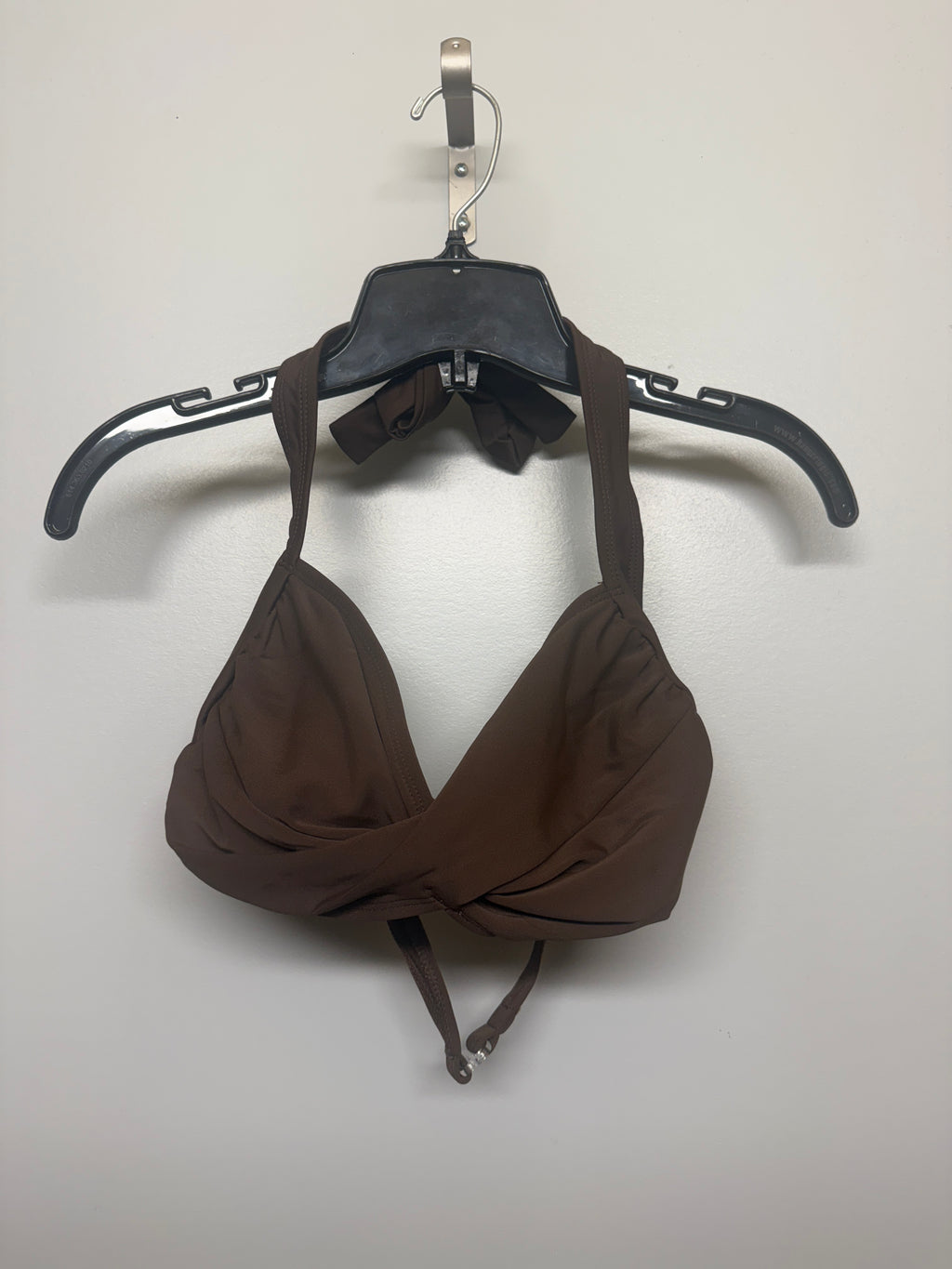 Brown George Halter Top Tie Bikini Swim Top