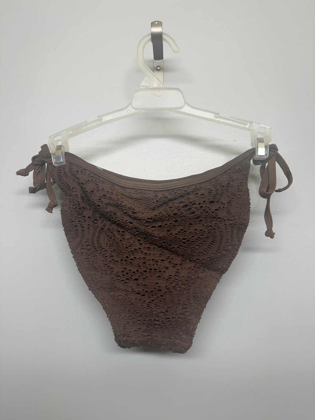 Brown Knit Style La Vie En Rose Side Tie Swim Bottoms SIZE M