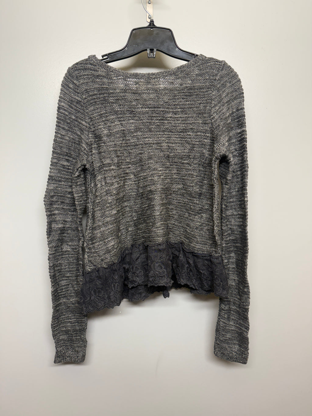 Holster Knit Long Sleeve Shirt with Lace Detail