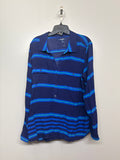 Old Navy Blue Patterned Long Sleeve Button Shirt