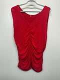 Y2K Red Ruched Shirt
