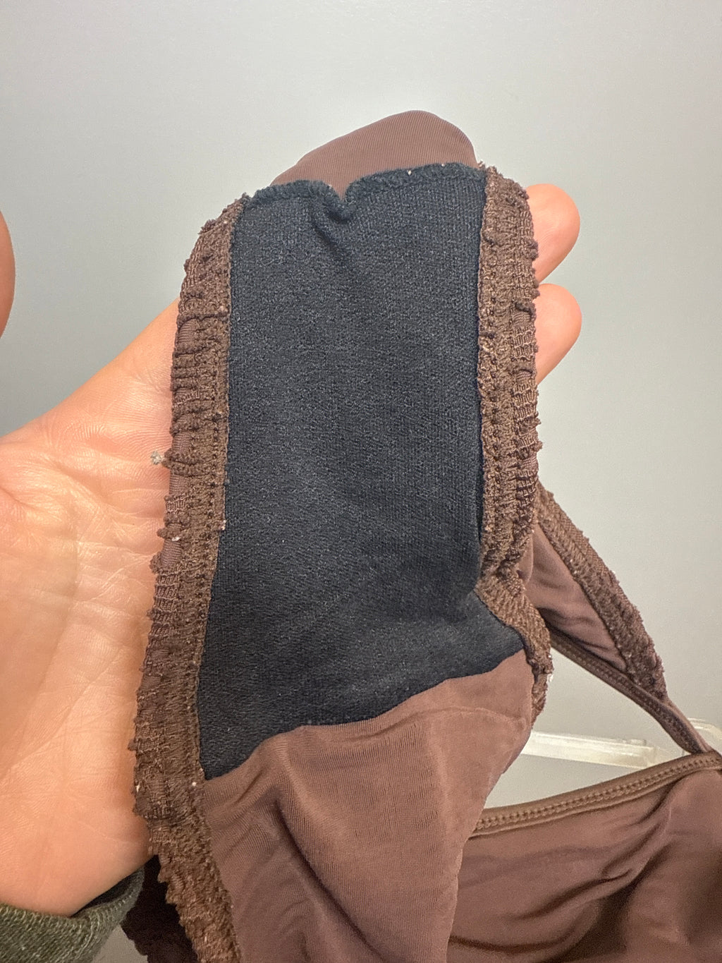 Brown Knit Style La Vie En Rose Side Tie Swim Bottoms SIZE M