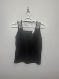 Black Sequin Sleeveless Shirt