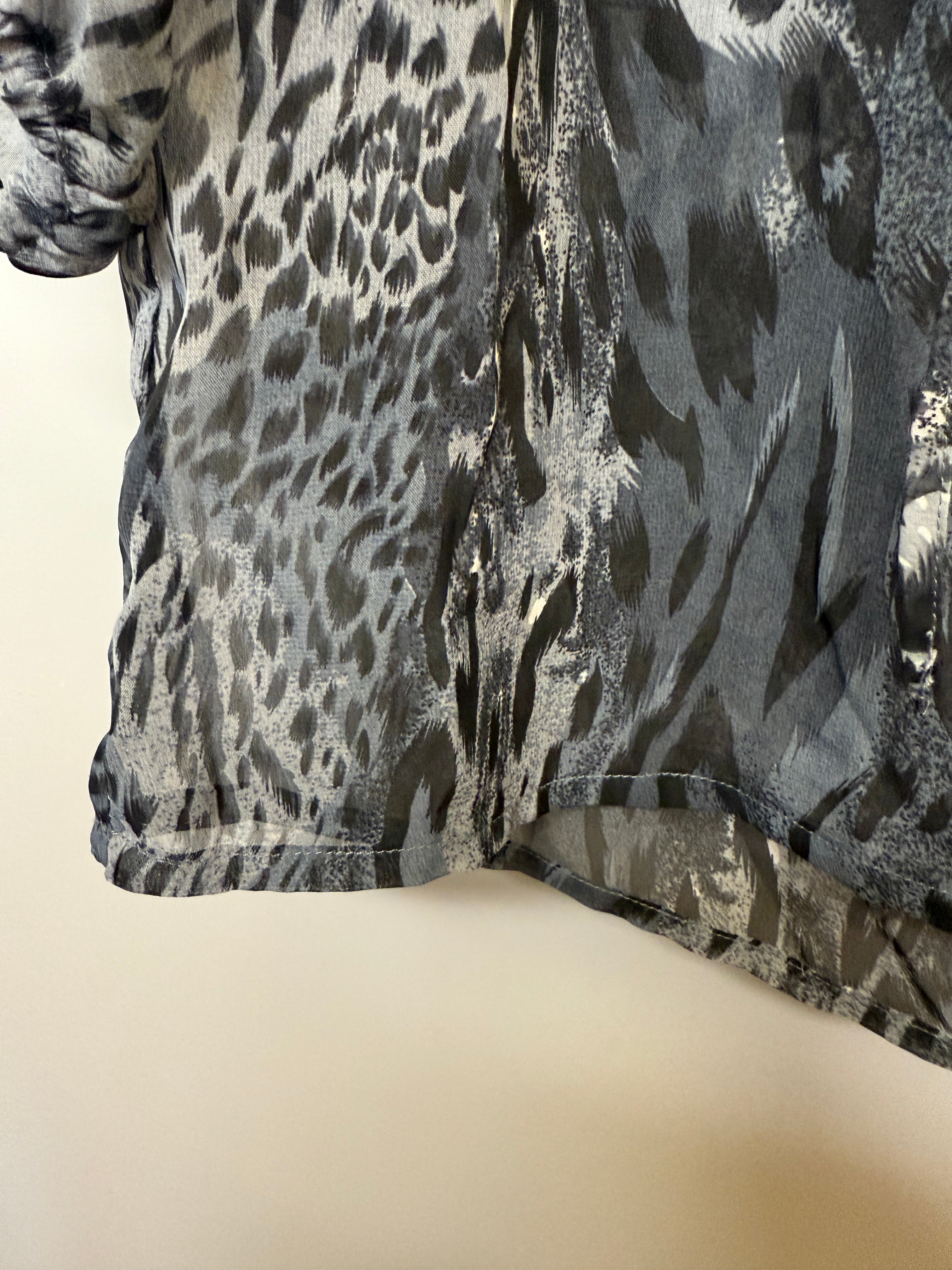 Mixage Animal Print Loose Flowing Lightweight Top