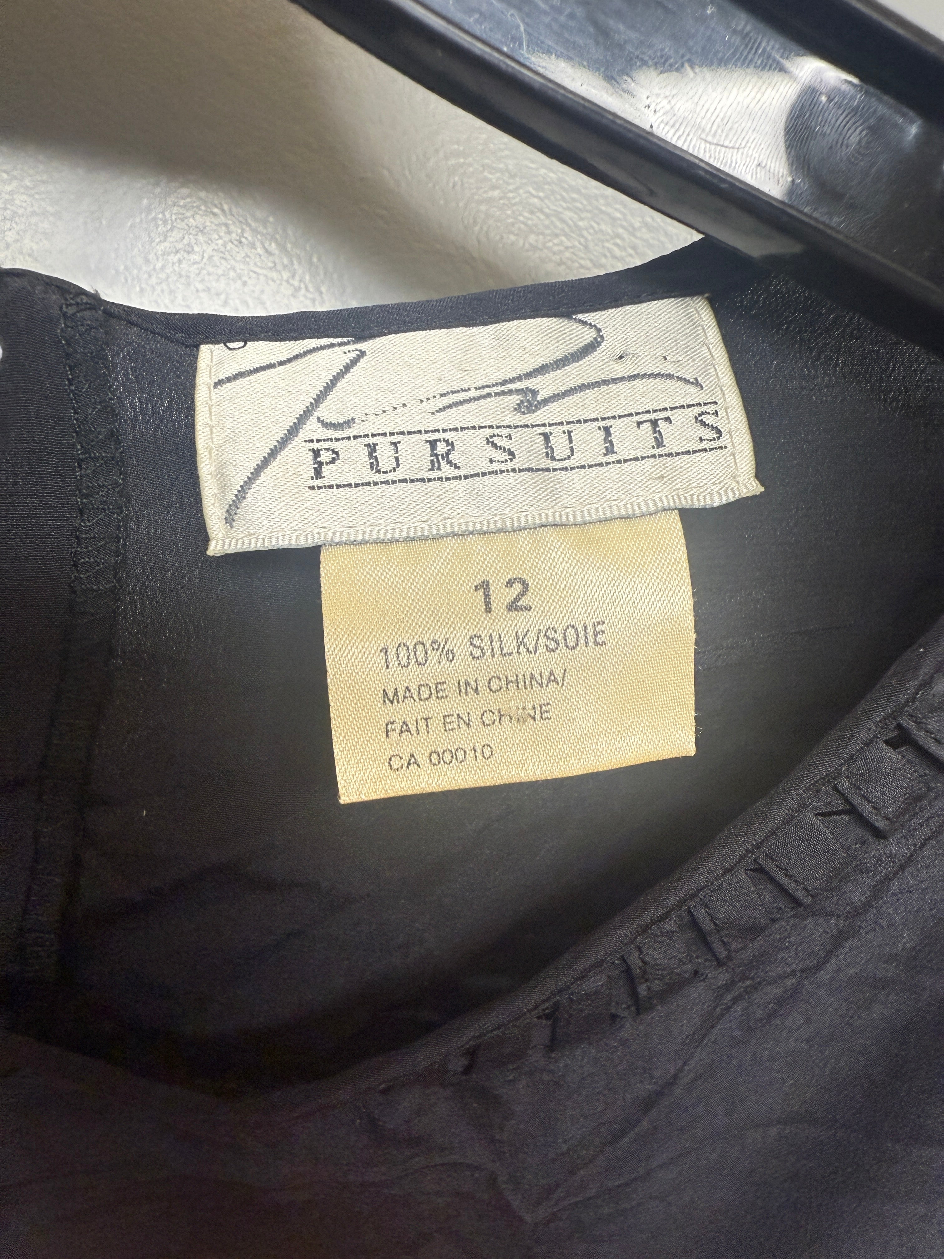 Vintage Pursuits 100% Silk Top