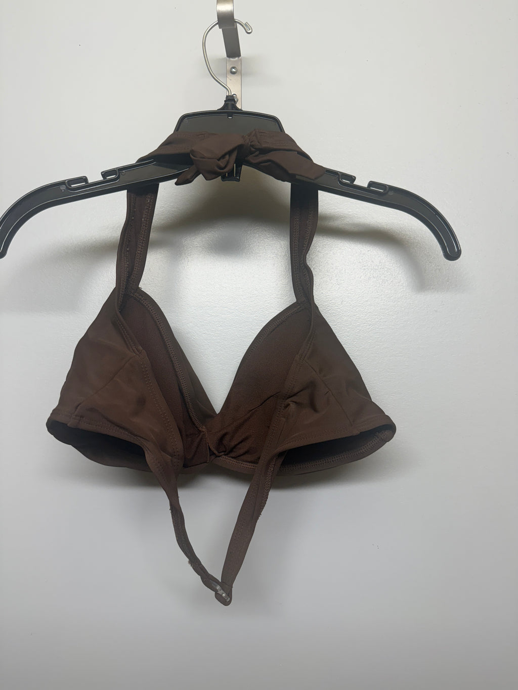 Brown George Halter Top Tie Bikini Swim Top