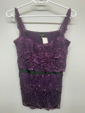 Purple Sequin & Lace Tank
