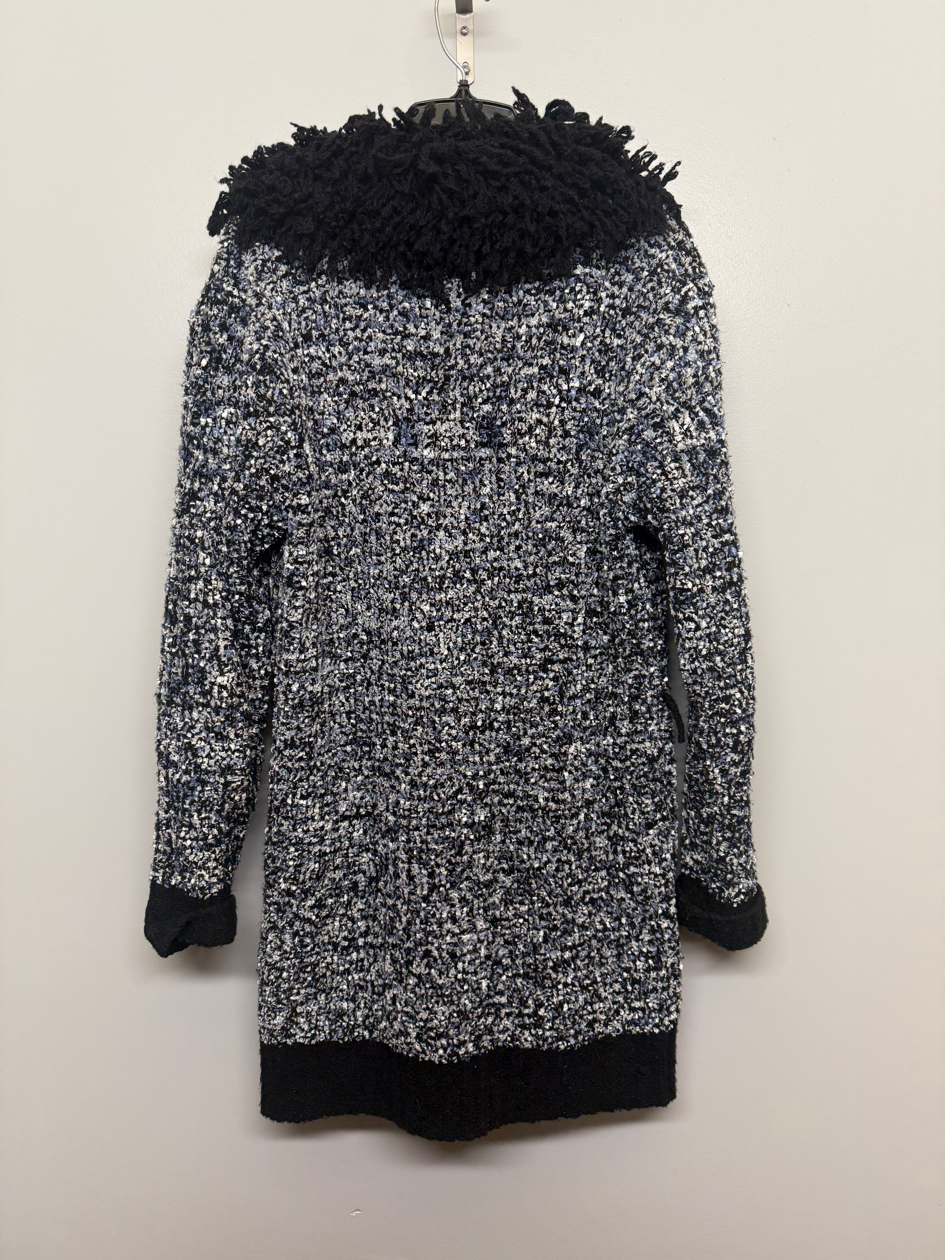 Wool Blend Oversized Crochet Knit Coat