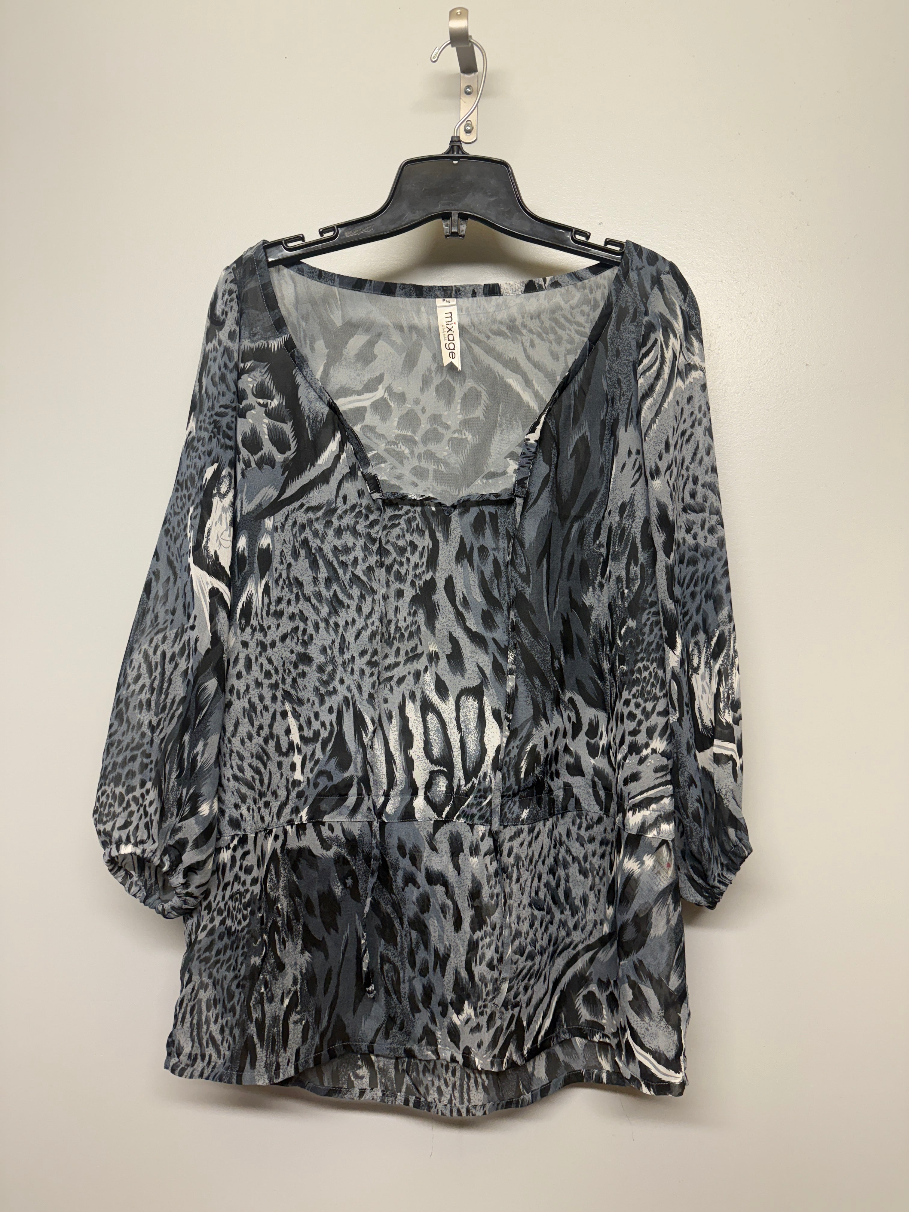 Mixage Animal Print Loose Flowing Lightweight Top