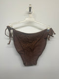 Brown Knit Style La Vie En Rose Side Tie Swim Bottoms SIZE M