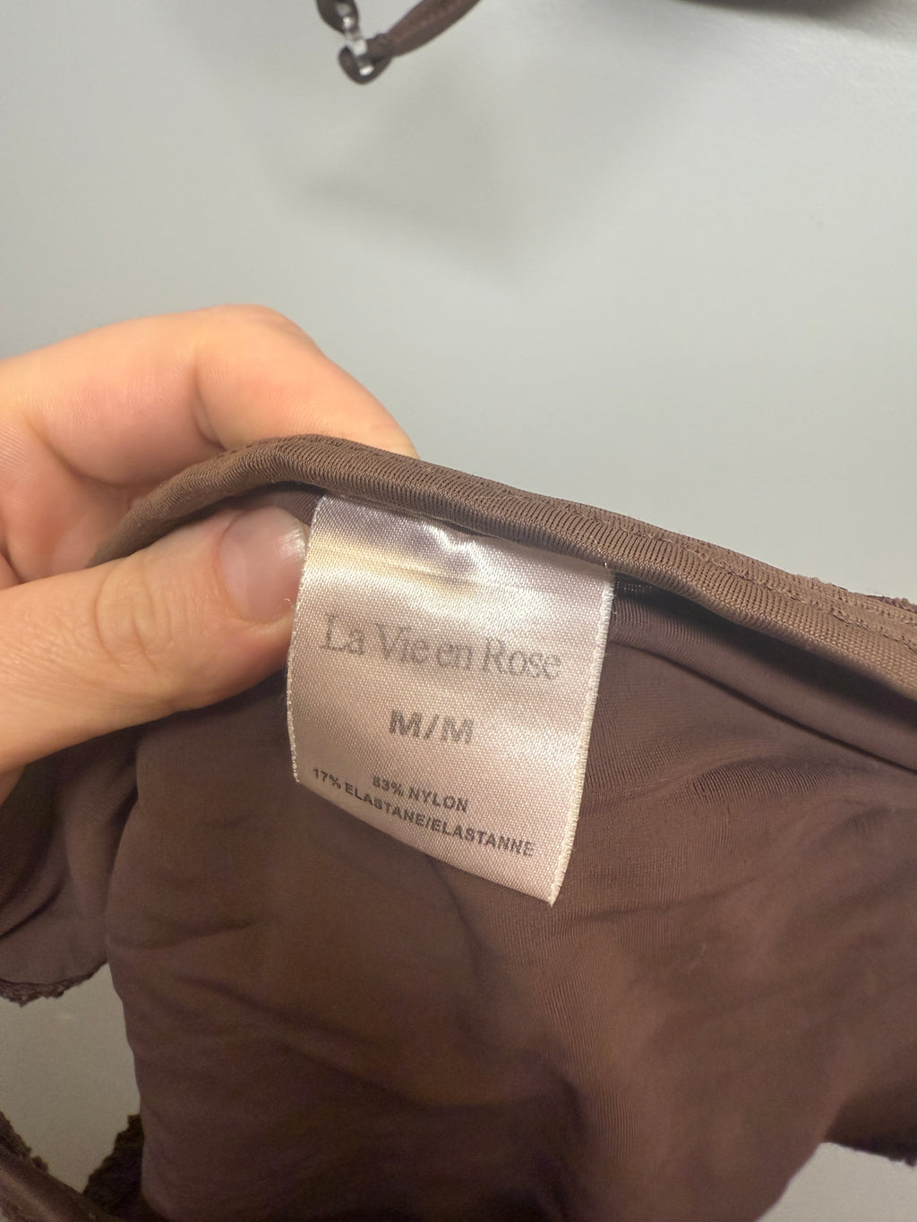 Brown Knit Style La Vie En Rose Side Tie Swim Bottoms SIZE M