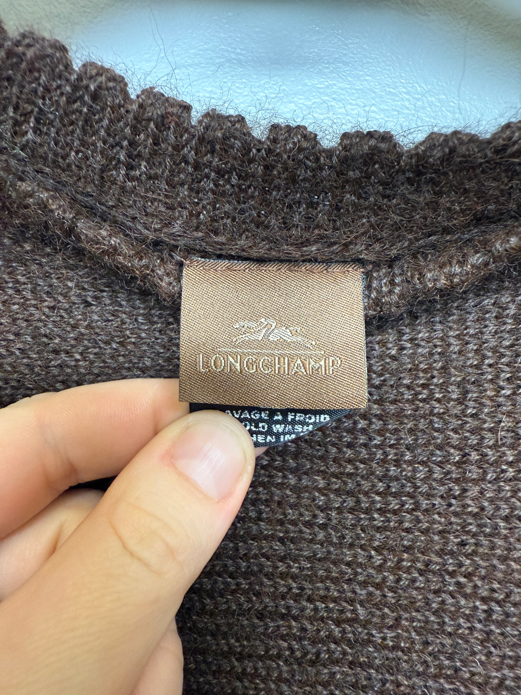 Longchamp 100% Alpaca Wool Poncho