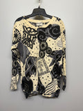 Vintage Franco Valeri Wool Blend Long Sleeve Pattern Shirt