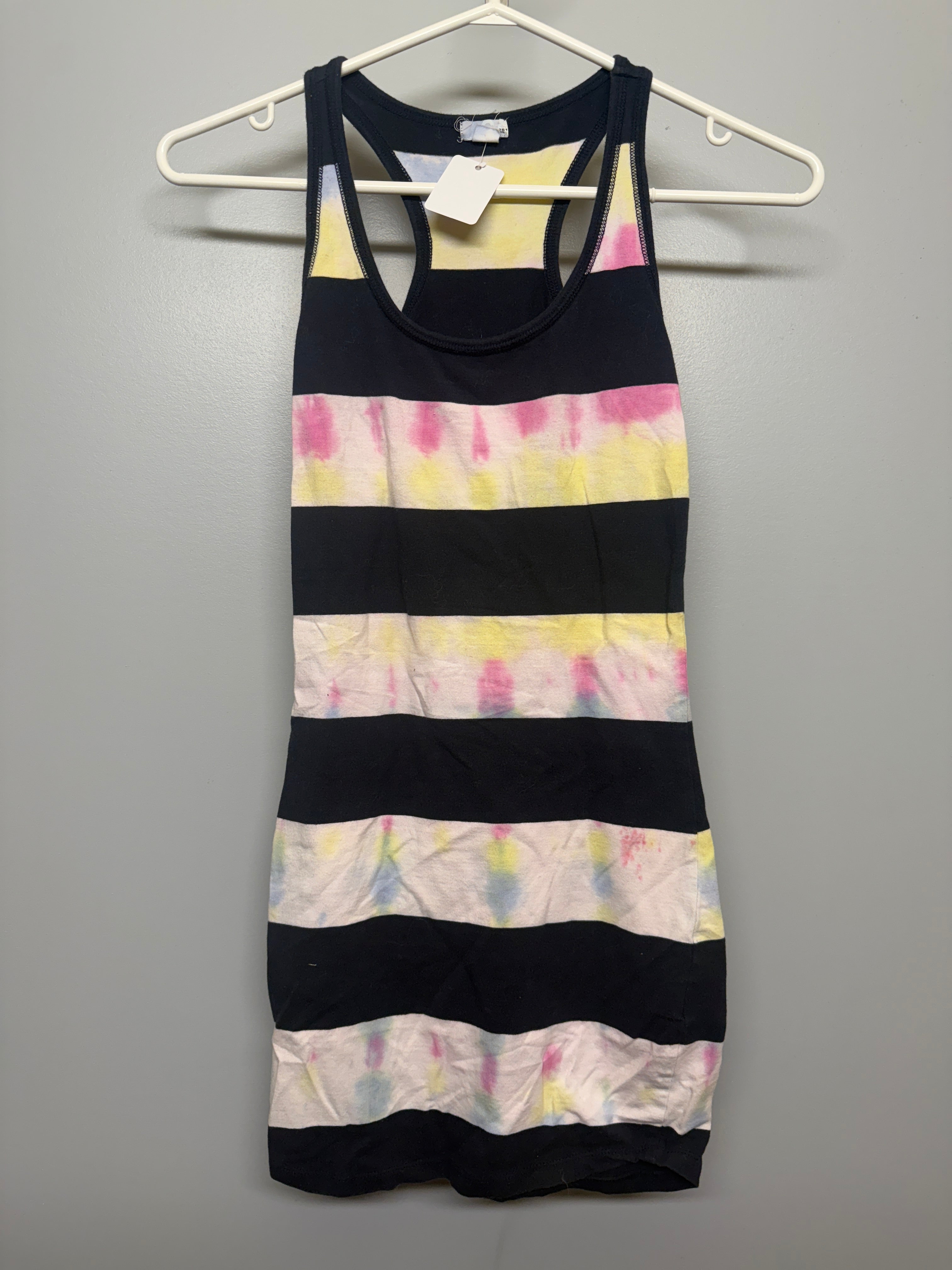 Tie Dyed Striped Racerback
