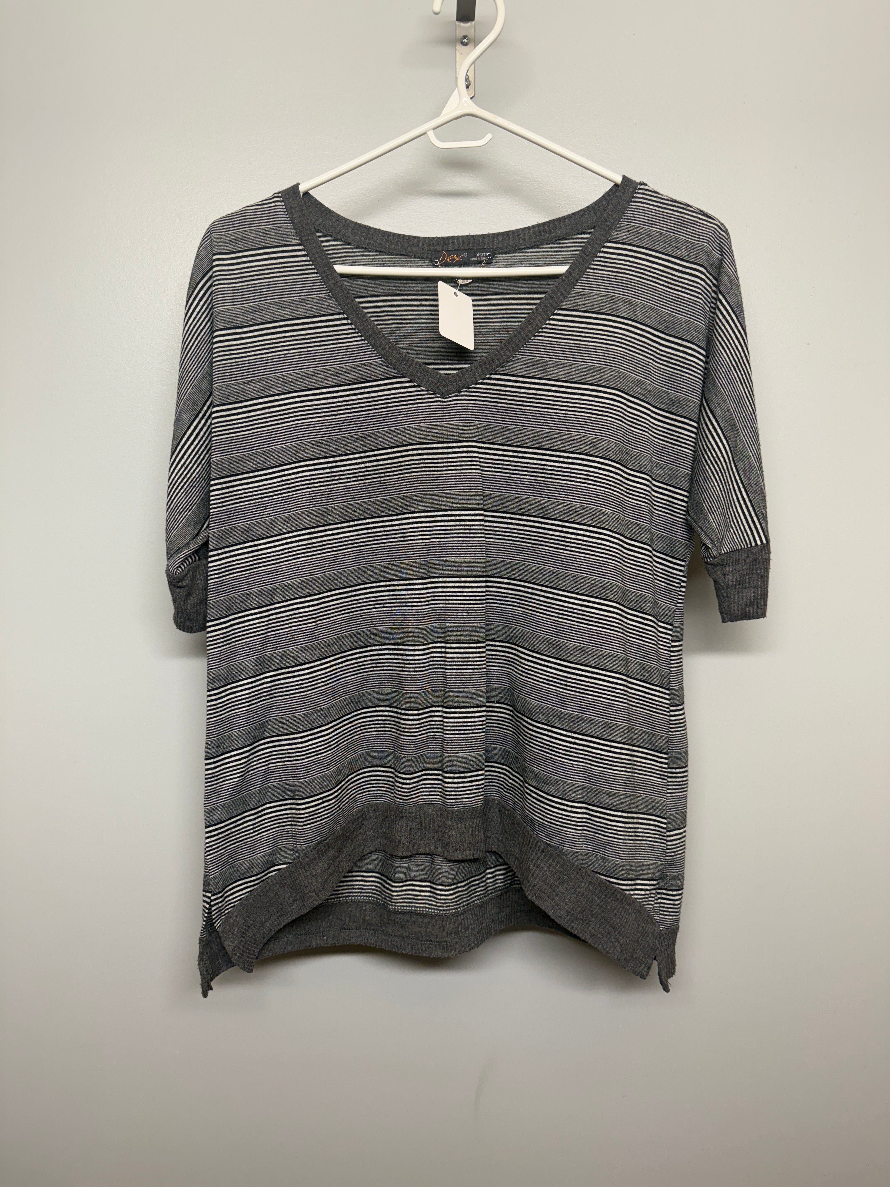 Striped 3/4 Length Sleeve Top