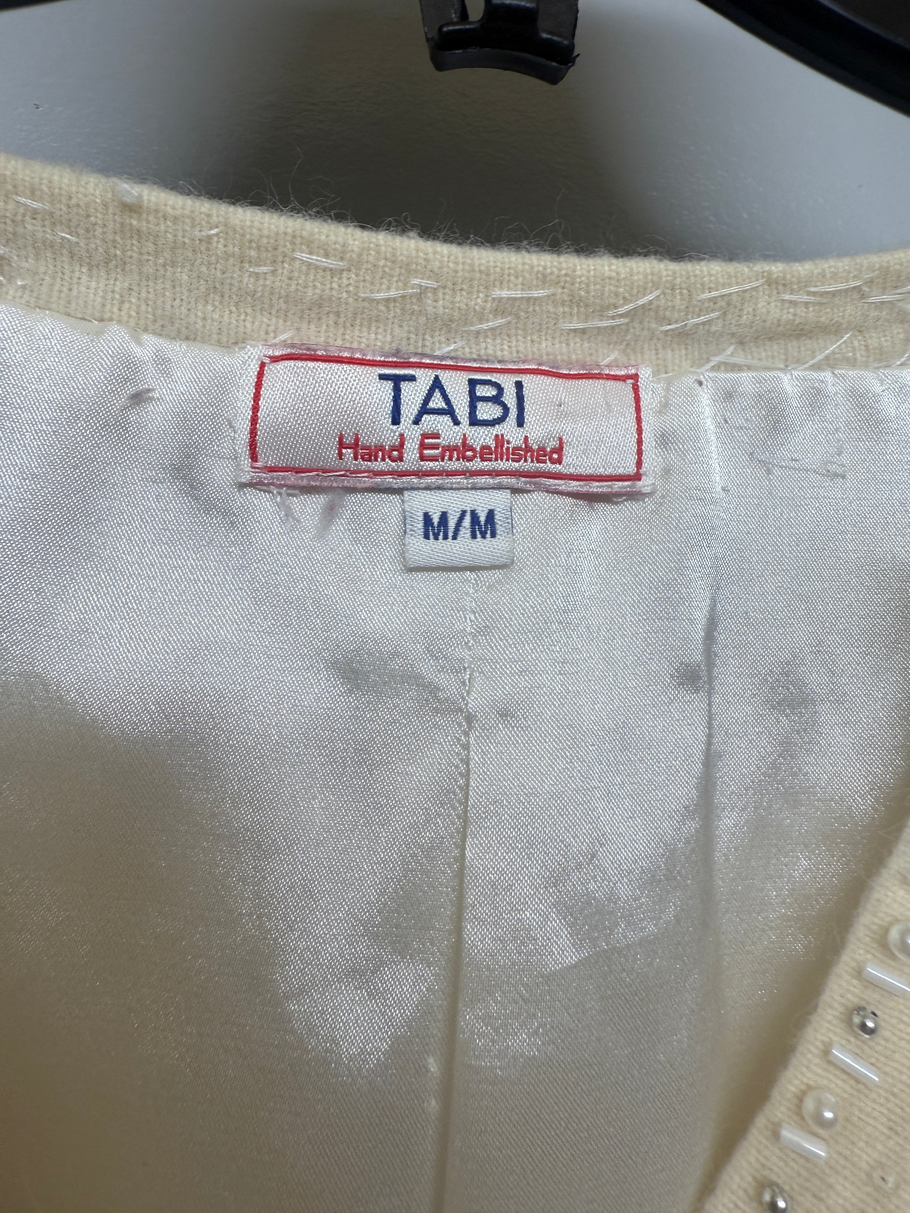 Vintage Tabi Hand Embellished Lambswool/Angora sweater