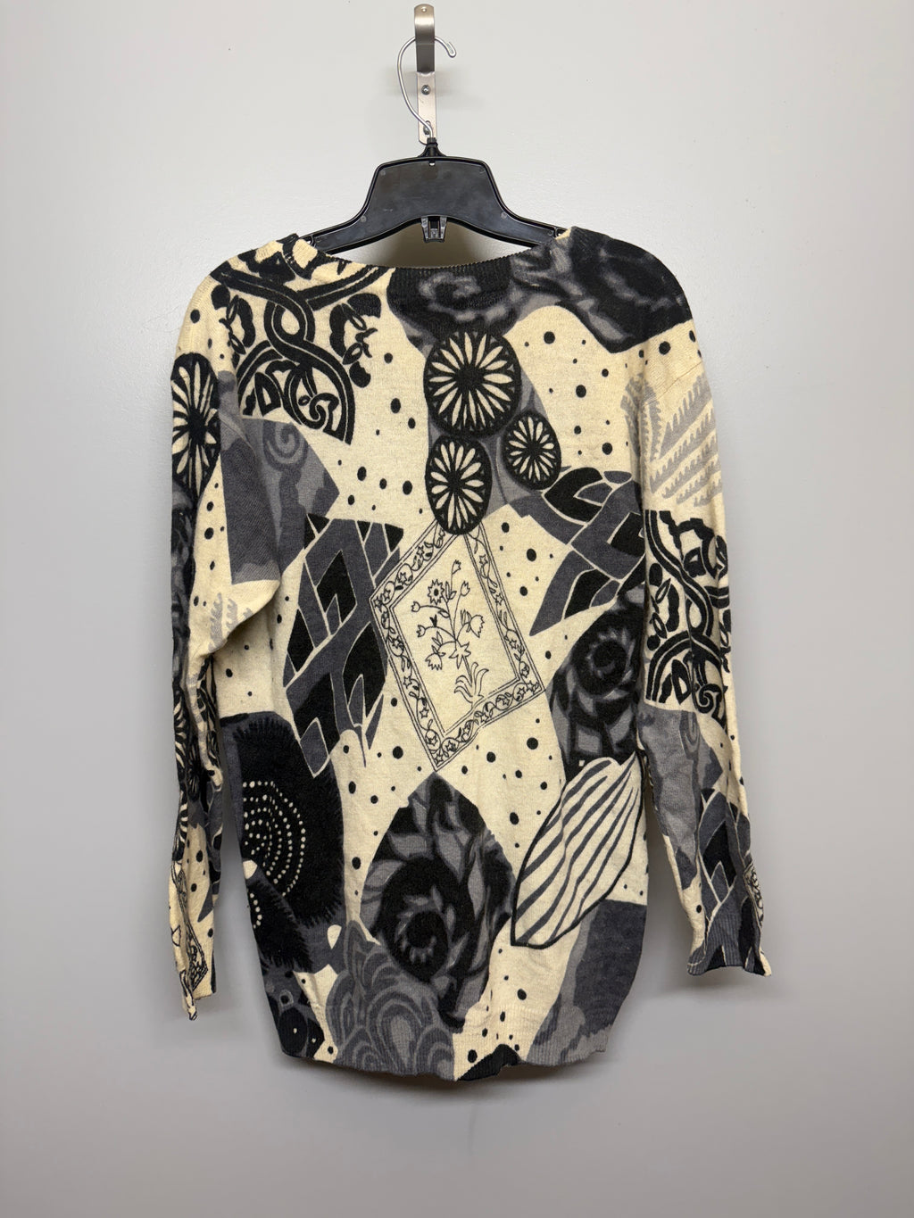 Vintage Franco Valeri Wool Blend Long Sleeve Pattern Shirt