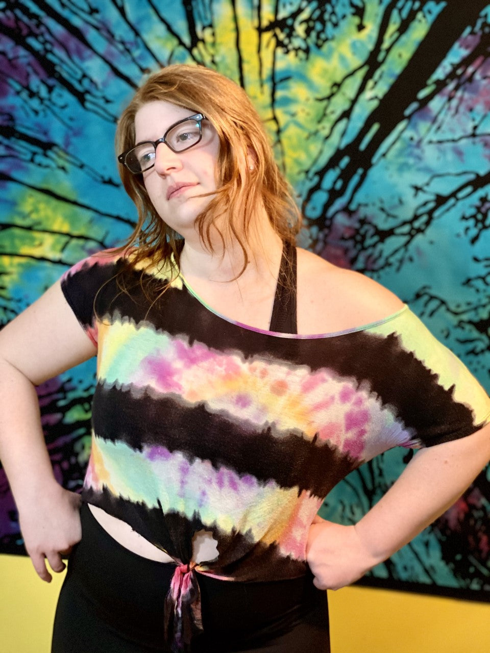 Rainbow Tie Dyed Crop Top