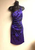 Purple Rhinestone One Shoulder Le Chateau Dress